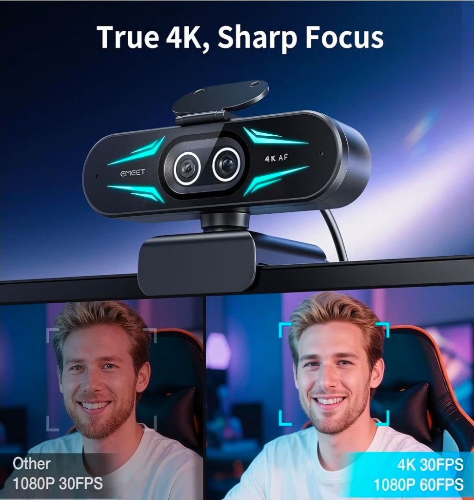 C60E Dual-Camera 4K Webcam for Streaming